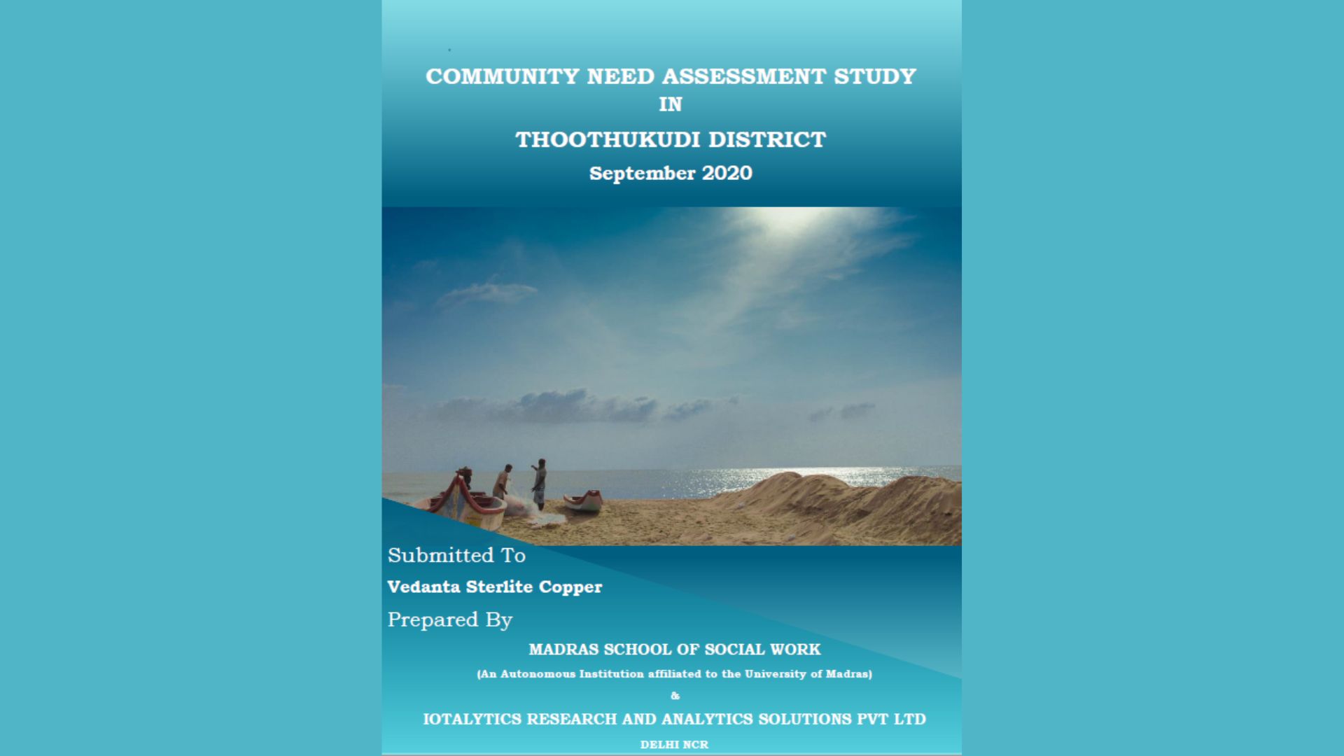 Community Need Assessment Study in Thoothukudi District